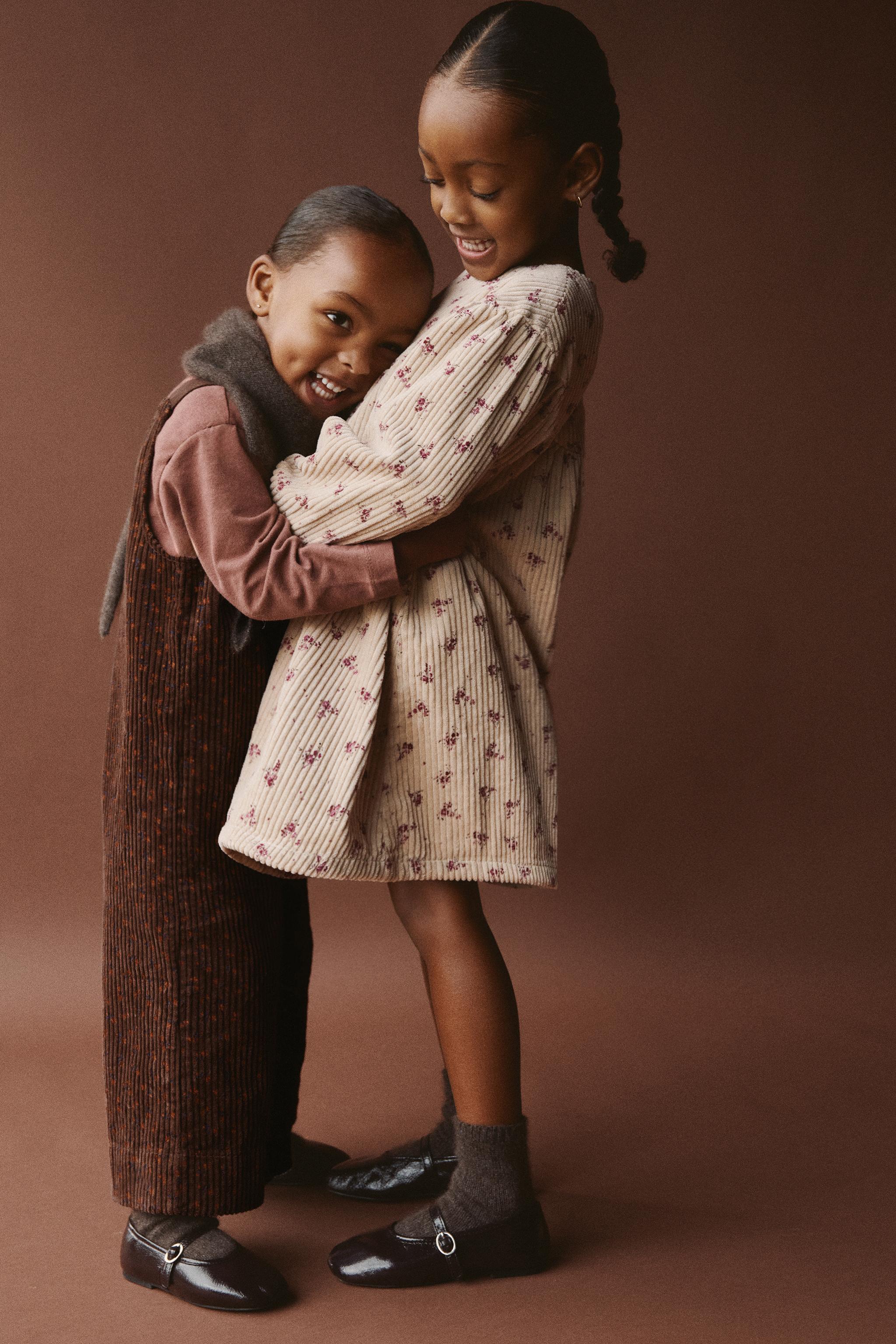 ZARA TIMELESS - FLORAL CORDUROY DRESS